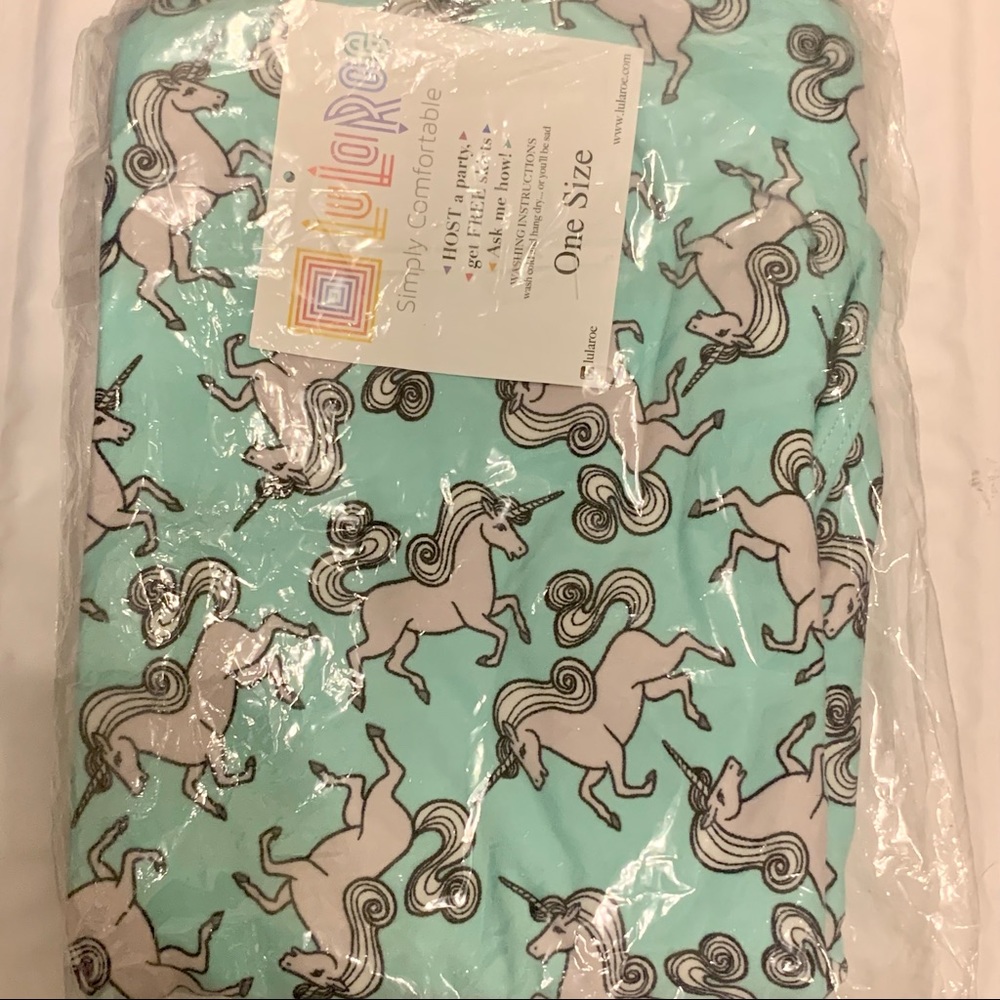 New RARE Lularoe Mint Unicorn Leggings OS